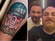 意媒:那不勒斯体育总监曼纳在大腿上纹骷髅,致敬说唱歌手