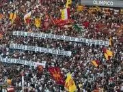 战国米前罗马南看台现助威横幅：孩子们，为你们的人民而战