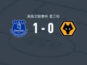 埃弗顿1-0狼队,卡洛斯-阿尔卡拉斯打进全场唯一进球
