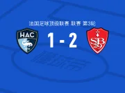 布雷斯特2-1勒阿弗尔，卡莫里-敦比亚独中两元