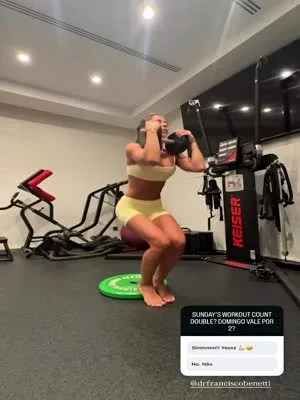 罗德里戈女友晒健身视频