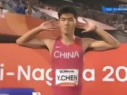 陈圆将以13秒15夺得亚运男子110米栏冠军,刘俊茜摔倒