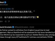 帕尔默退出英格兰队名单,网友:他只是想玩FC27了