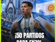 🇦🇷年仅25岁，恩佐迎来阿根廷生涯第50场！世界...