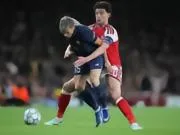 半场战报:阿森纳0-0里尔,上田绮世进球无效,埃泽造险