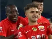 半场:海港2-1浙江,梅伦多世界波,安佩姆破门,杨希乌龙