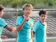 董路社媒:李昊炎代表巴萨拉玛西亚U15首发,帽子戏法!